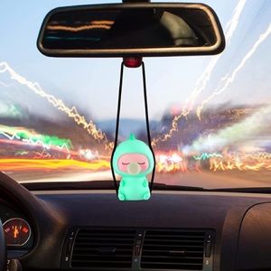 Swinging Baby Dinosaur Rear View Mirror Car Hanging Pendant Ornament